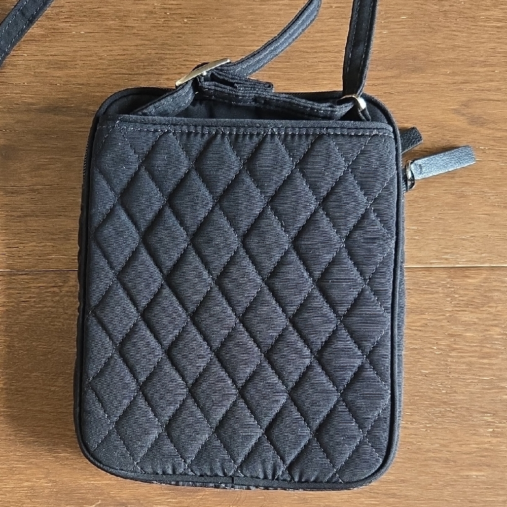 Vera Bradley Black Quilted Small Crossbody Pouch - Picture 6 of 9